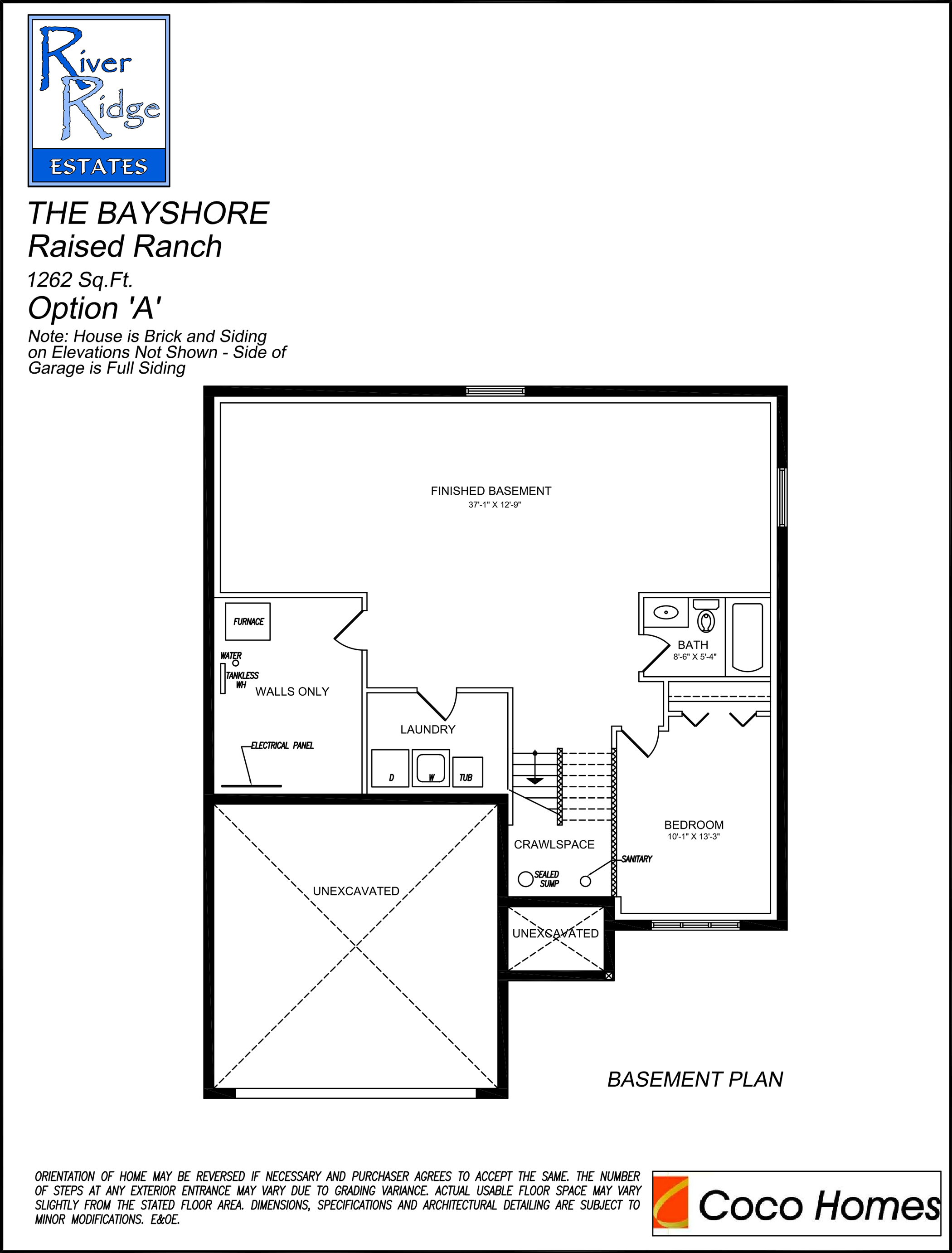 Bayshore Floor Plan - Basement