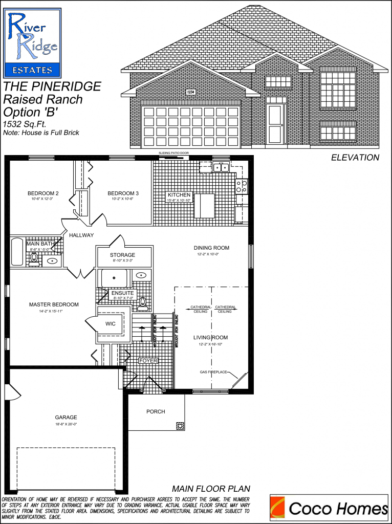 Pineridge Main Floor Plan Option B